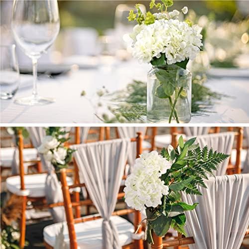 64 PCS Artificial Hydrangea Flowers Ivory
