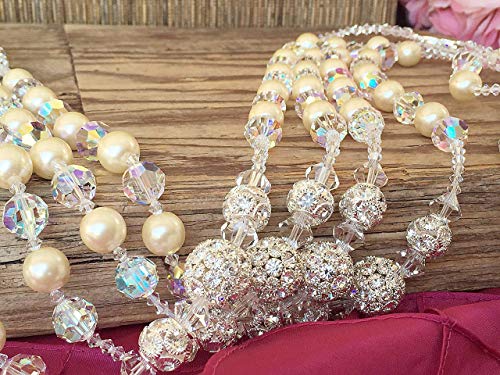 Crystal And Pearls Wedding Lasso Favor