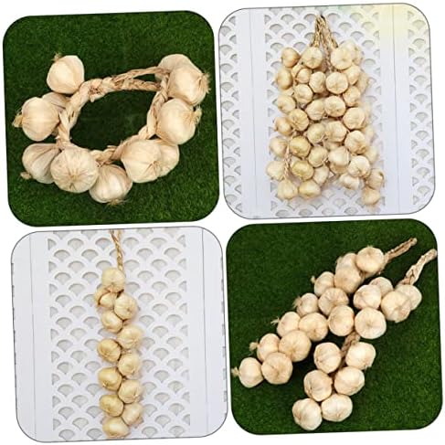 GLEAVI 2Pcs Realistic Fake Garlic Strings Decorative Props