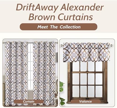 DriftAway Alexander Pattern Blackout Valance 52x14 Inches