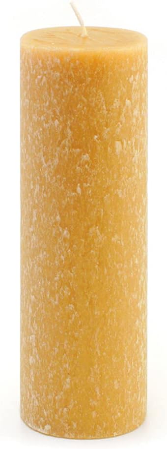 Root Candles Unscented Premium Beeswax Pillar Candles 3x9-Inch Butterscotch