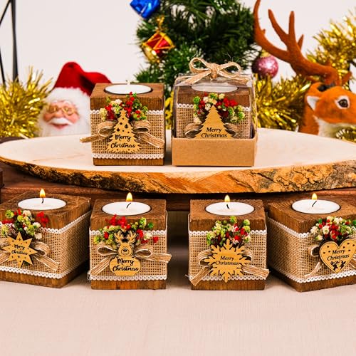 Happy Times Favors Christmas Candle Holders Set of 10