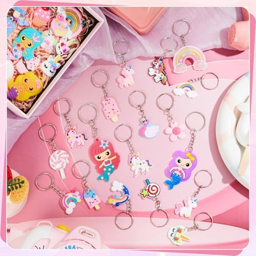 Batiyeer 36 Pack Cute Keychains for Parties and Gifts
