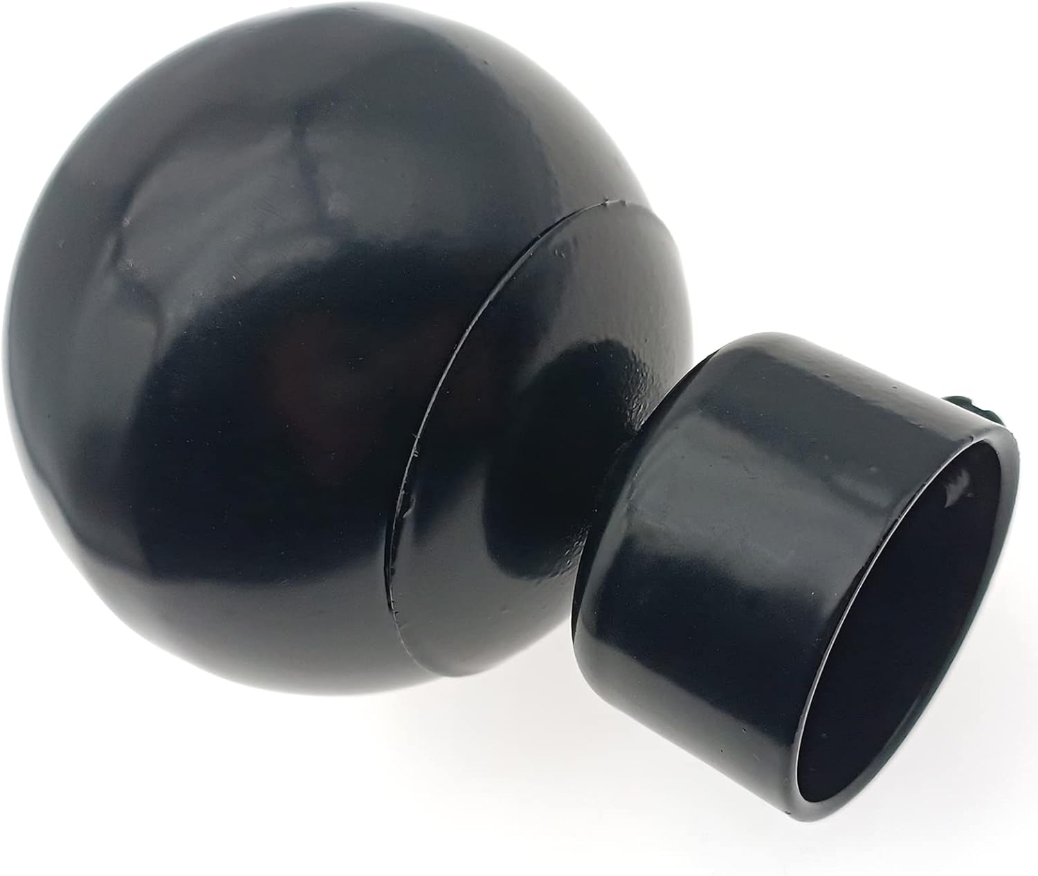 4Pcs 087 Inch Window Curtain Rod Caps Black Metal Finials