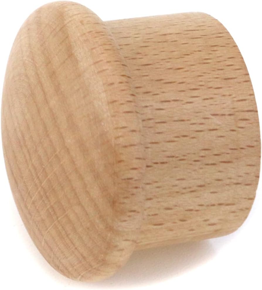 KUMGROT 2 Pcs Wood Curtain Rod Caps