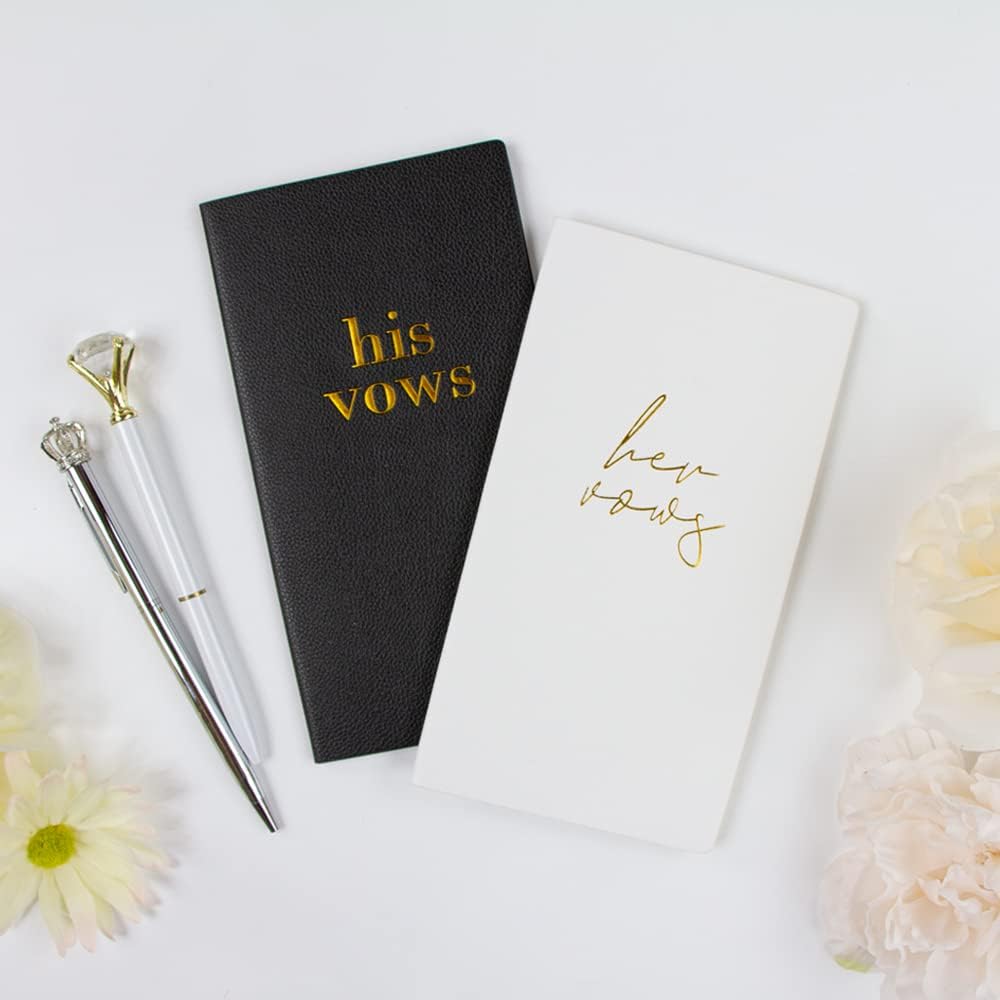 Premium Leather Vow Books His and Hers Set of 2