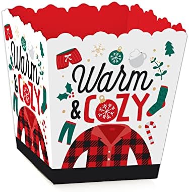 Big Dot of Happiness Christmas Pajamas Mini Favor Boxes Set of 12
