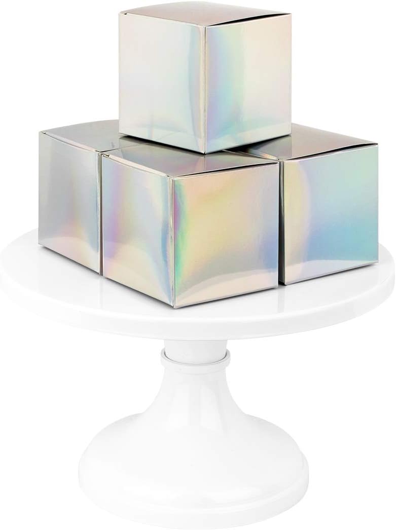 Andaz Press Iridescent Holographic Party Favor Boxes 50 Pack