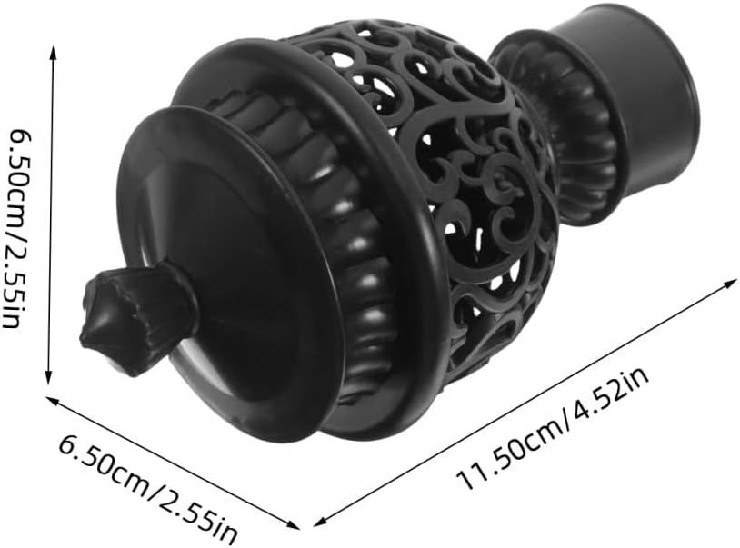 Amosfun 12 Pcs Curtain Rod End Caps Hollow Finials