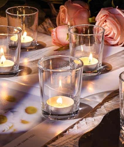 Letine 36-Pack Clear Votive Candle Holders