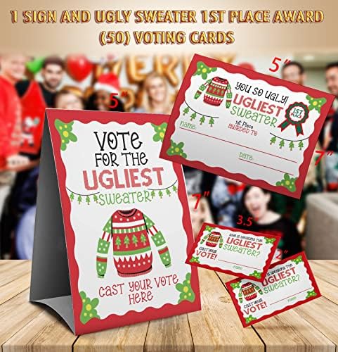 Ugly Christmas Sweater Voting Game Set 1