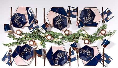 Harlow Grey Erika Navy Party Napkins Set 20 Ct
