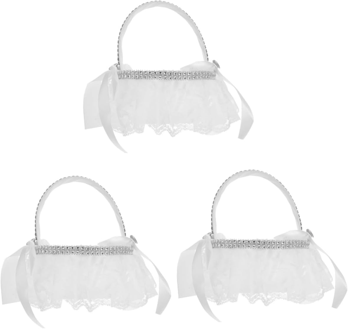 Cabilock 3 Pcs Wedding Flower Basket Decor