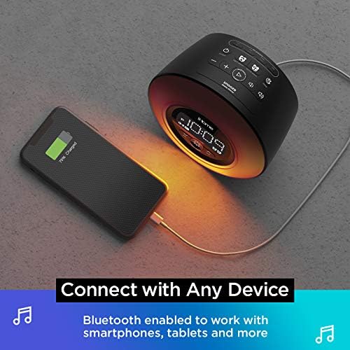 iHome PowerClock Glow Alarm Clock with Bluetooth and USB