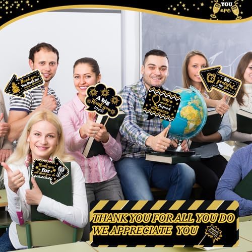 24 Pcs Thank You Photo Booth Props for Employee Appreciation Party