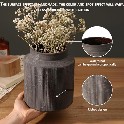 Rustic Vase for Home Decor 61 Inch Ceramic