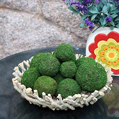 Natural Blue Moss Decorative Ball Set of 6