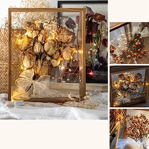 8x12 Floating Photo Frame with Dried Flowers Display