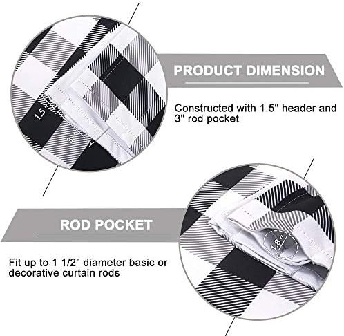 Woven Trends Farmhouse Curtains Buffalo Plaid Swag Pair