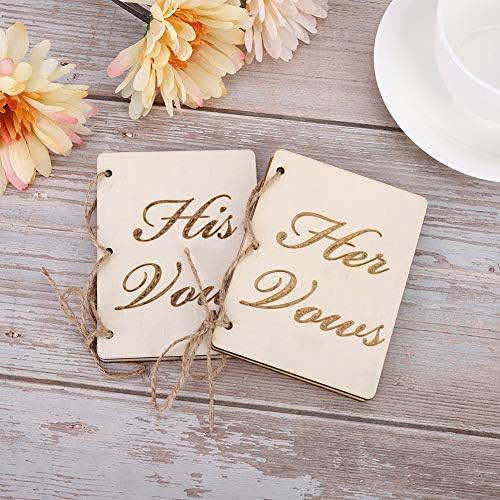 Wedding Vow Booklets Set of 2 with Hem Rope