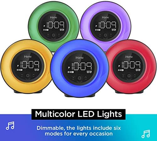 iHome PowerClock Glow Alarm Clock with Bluetooth and USB