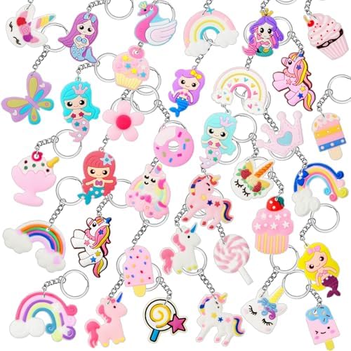 Batiyeer 36 Pack Cute Keychains for Parties and Gifts
