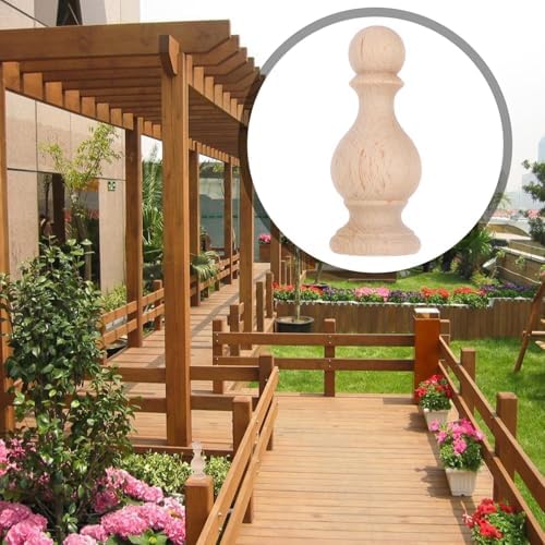 Unfinished Wood Finials for Bed Post and Curtain Rod