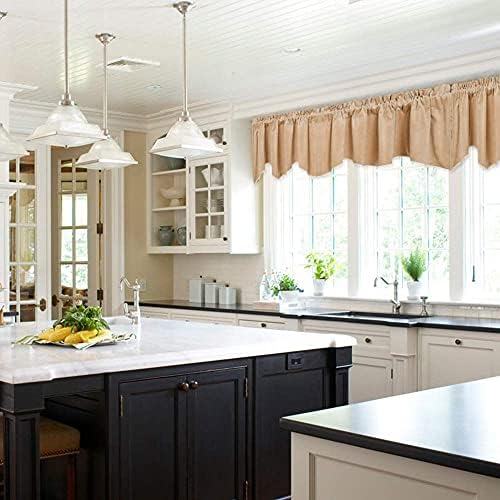 StangH Blush Velvet Valance Curtain - 52x18 Inches 1 Panel