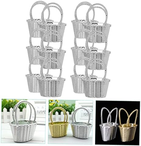 12pcs Creative Handheld Candy Baskets for Weddings and Parties