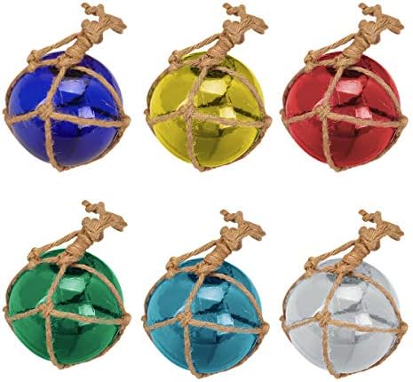 SaditY Nautical Glass Balls Coastal Decorative Ornaments