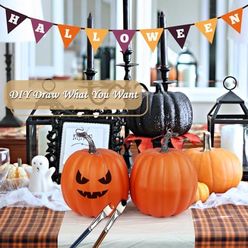 Artmag 6 Inch Artificial Pumpkins 4PCS for Fall Decor