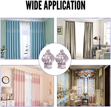 MroMax 2Pcs Curtain Rod Finials Rose Gold 1 Inch Outer Dia