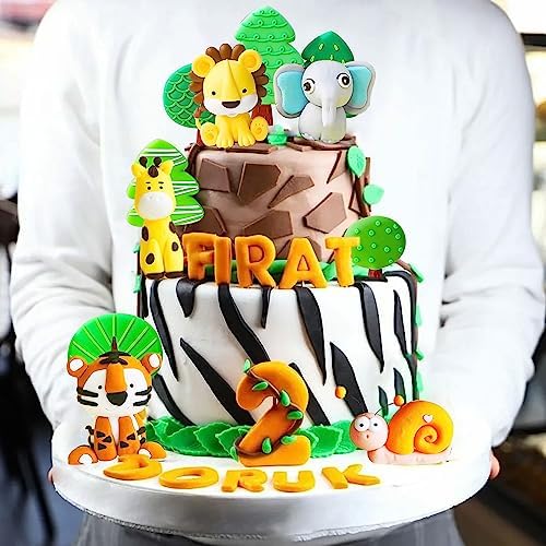 JeVenis Luxury Jungle Baby Animals Cake Decoration