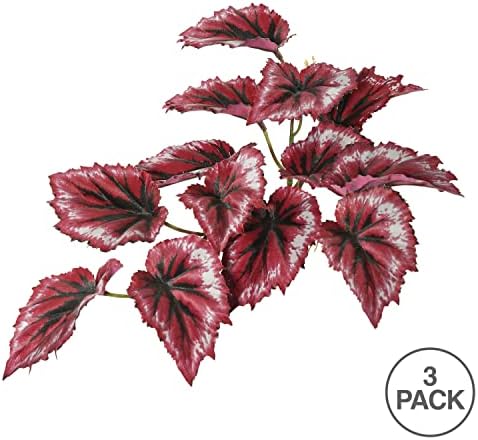 Vickerman 12 Inch Artificial Red Begonia Hanging Bush