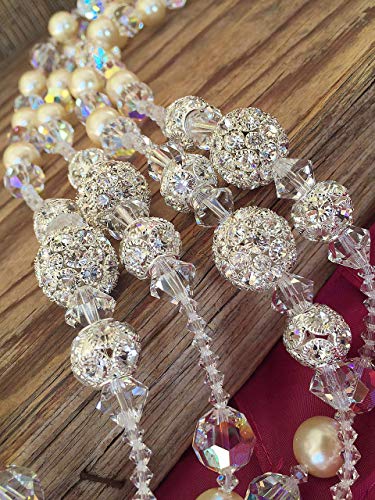 Crystal And Pearls Wedding Lasso Favor
