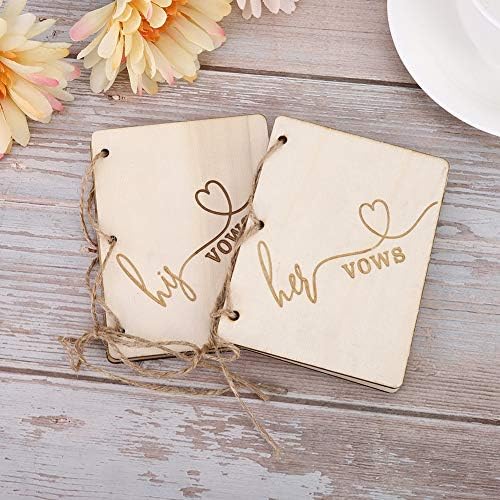 2pcs Wedding Vow Booklets with Hem Rope