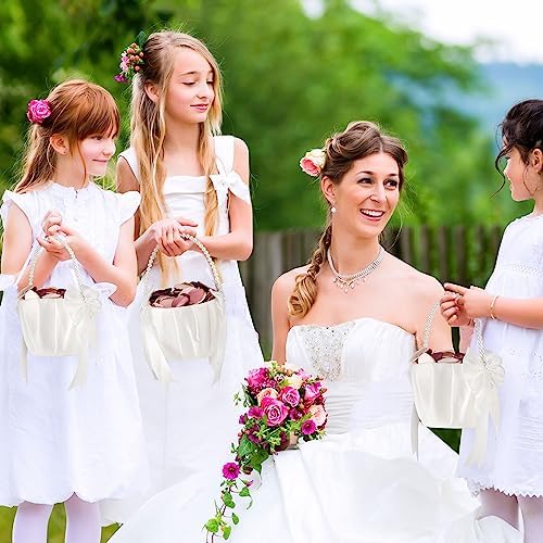 Geetery 6 Piece Flower Girl Baskets for Weddings