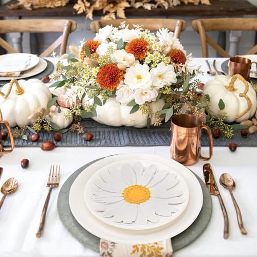 Daisy Floral Paper Napkins 200 Count White