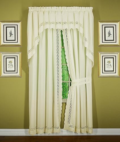 Todays Curtain Hellina Tapework Swag 38 Ecru 60 W x 38 L