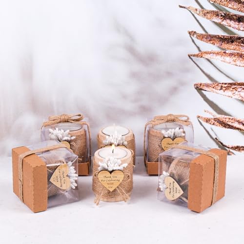 HTF Pack of 10 Wooden Tealight Candle Holders
