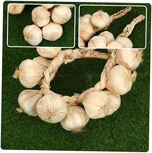 GLEAVI 2Pcs Realistic Fake Garlic Strings Decorative Props