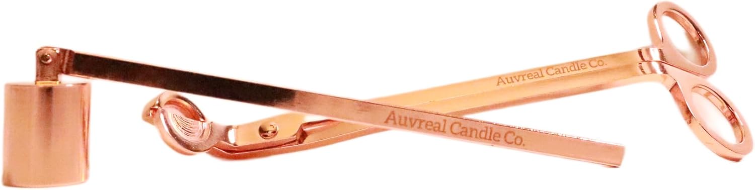 Candle Wick Trimmer and Snuffer Set Rose Gold Auvreal Candle Co Luxury