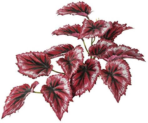 Vickerman 12 Inch Artificial Red Begonia Hanging Bush
