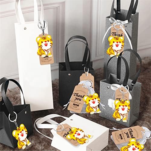 40 Pack Tiger Keyring Pack for Wild Animal Party