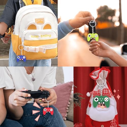 24PCS Video Game Party Favors Mini Game Controller Keychains