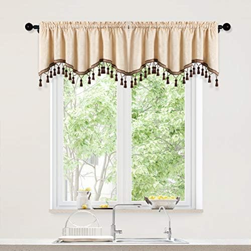 ELKCA Double-Sided Chenille Valance Panels Set of 2