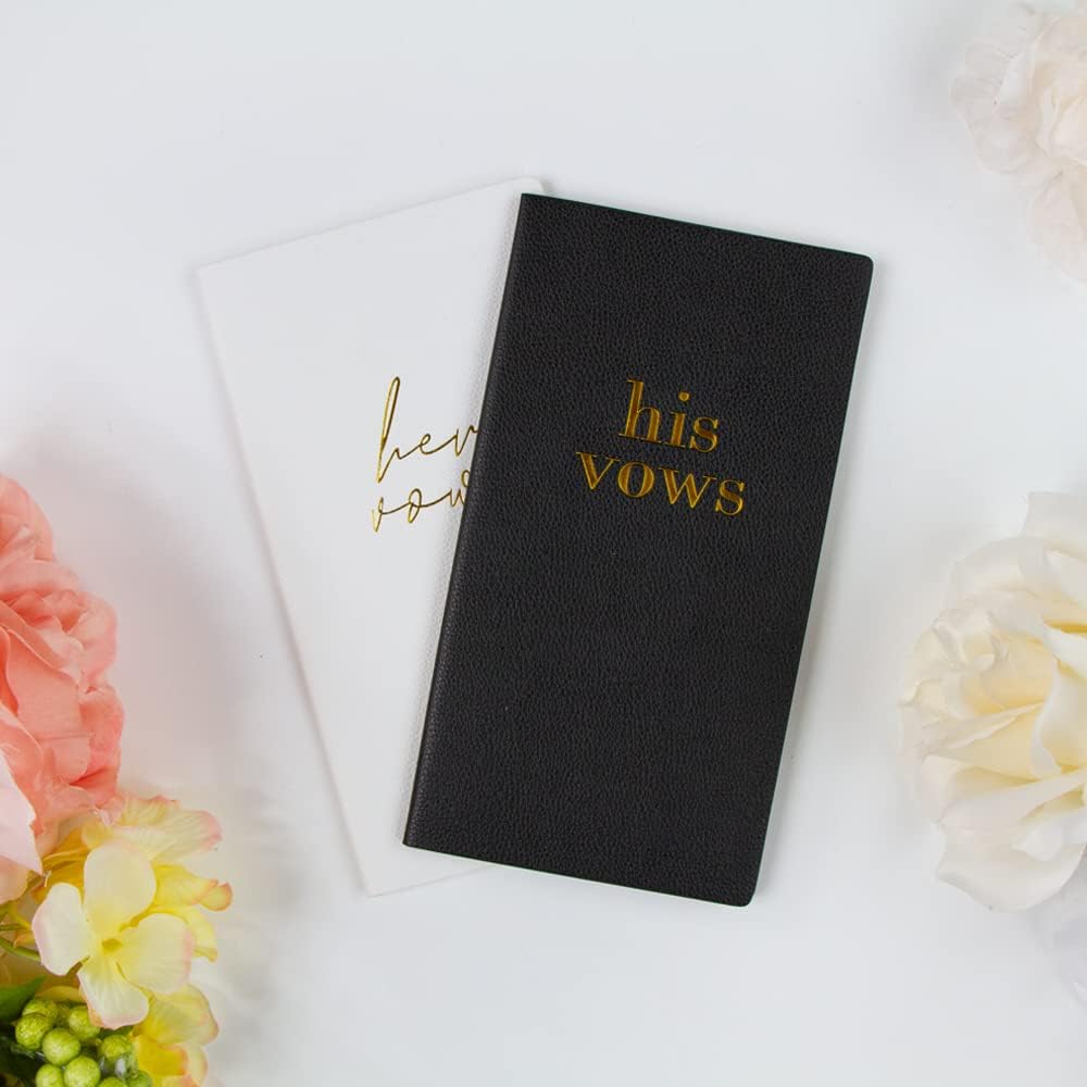 Premium Leather Vow Books His and Hers Set of 2