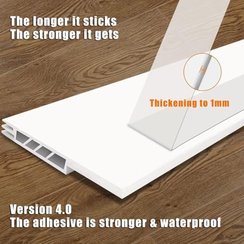 Suptikes 2 Pack Door Draft Stopper White 18x37 Inches