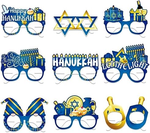 Happy Hanukkah Party Eyeglasses 9pcs Set