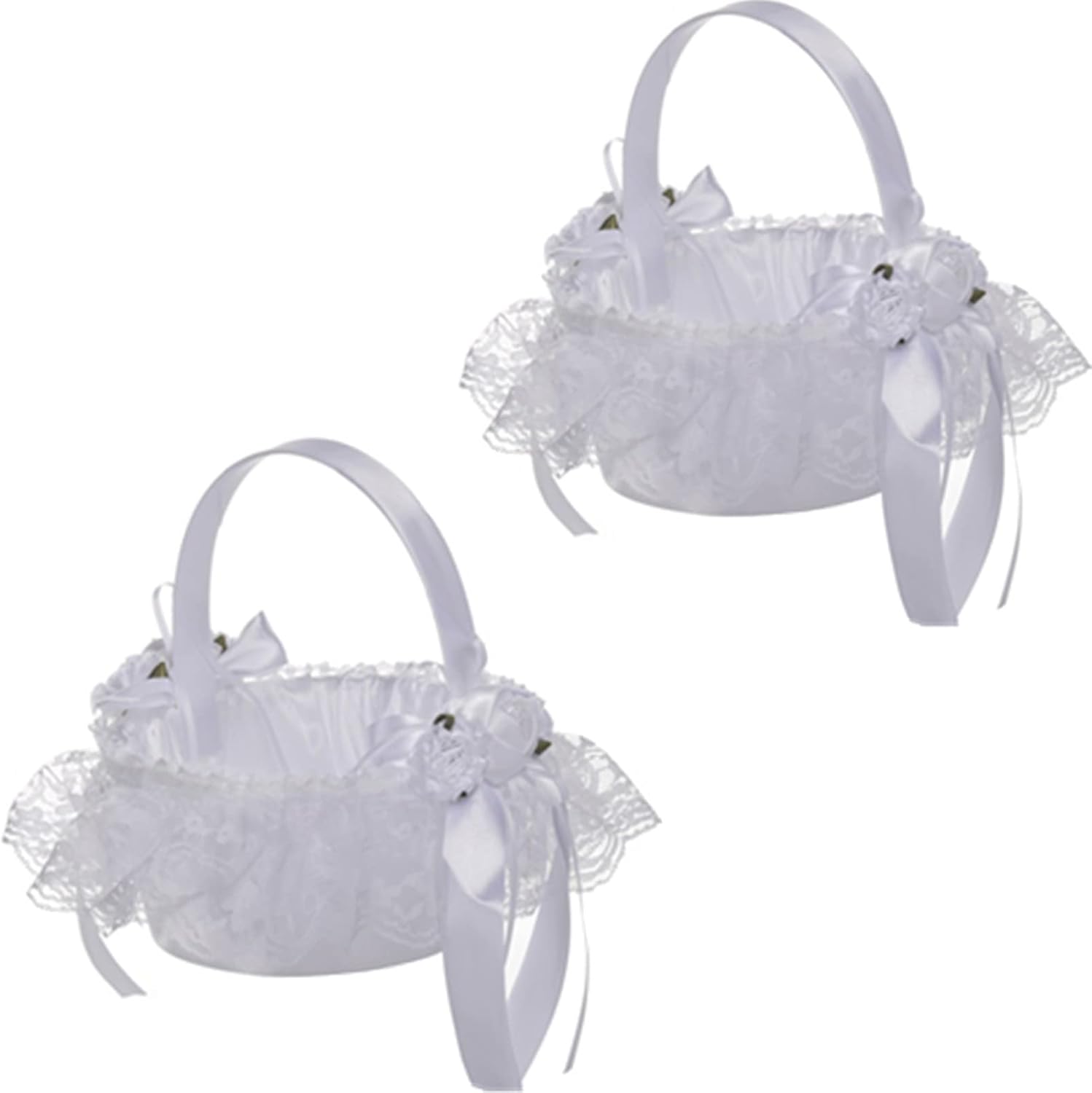 2 PCS Creative Handheld Wedding Flower Baskets for Girls and Kids